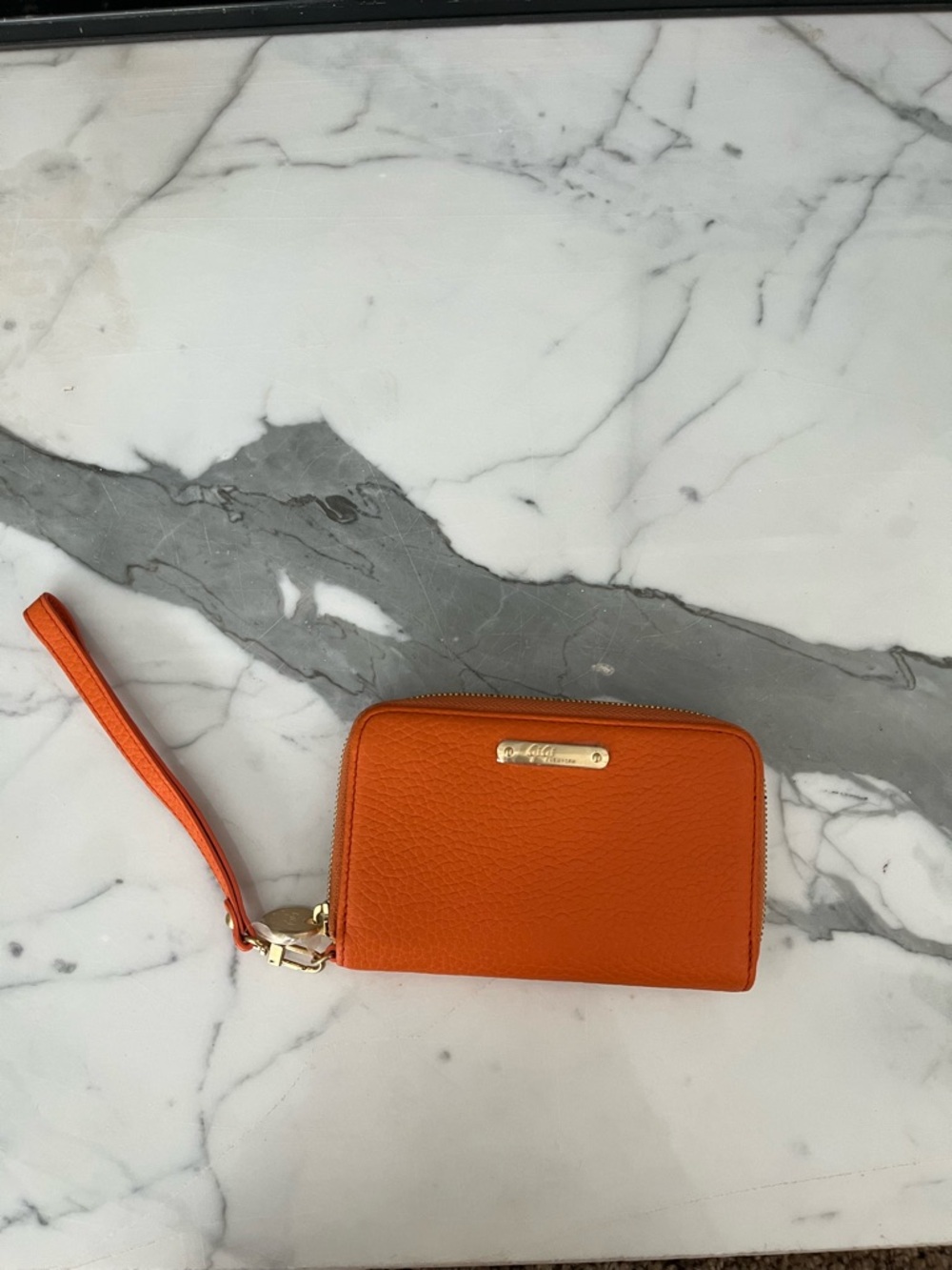 Gigi New York Orange Leather Wristlet Wallet - New with Tags